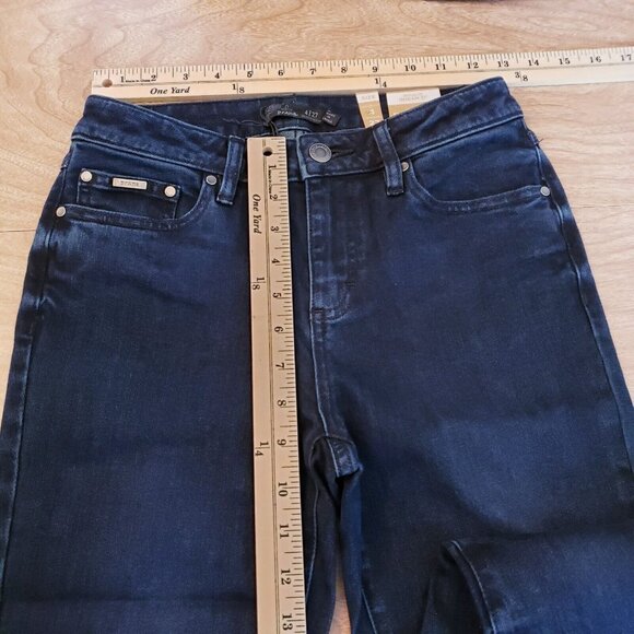 Prana Sienna Womens Jeans Skinny 4/27 x 31" Regular Stretch Mid Rise Deep Blue - Picture 11 of 14